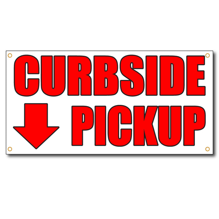 Curbside Pick Arrow Down - 13oz Vinyl Banner - Milweb1