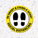 Be Smart & Stand 6' Apart - Social Distancing Floor Decal - Milweb1