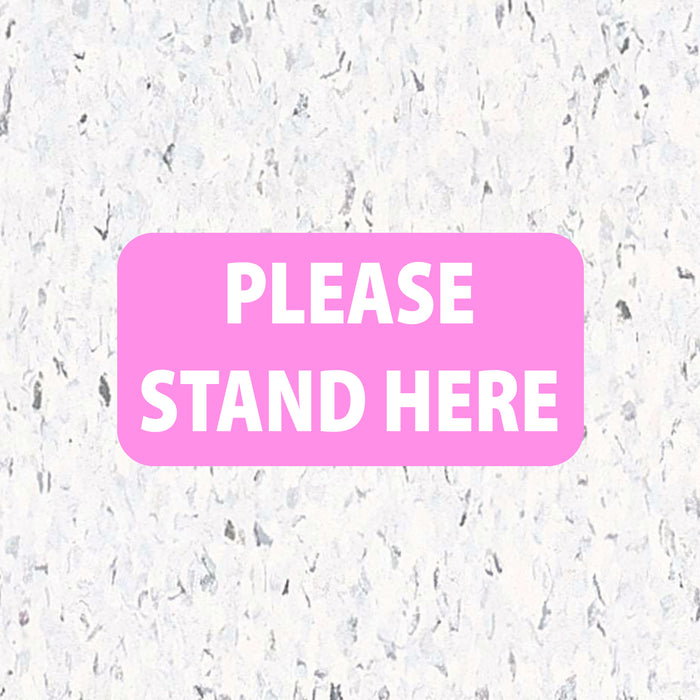 Social Distancing Floor Decals - Please Stand Here - Rectangle Pack - Milweb1