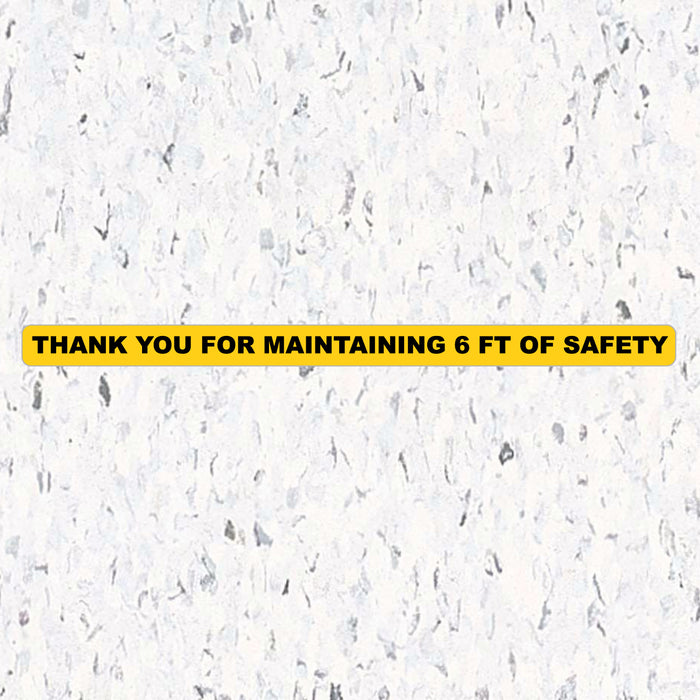 Thank You For Maintaining 6 FT of Safety - 10 Packs - Milweb1