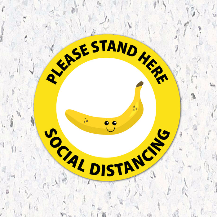 Kids Please Stand Here Fruit - Social Distancing Floor Decal - Milweb1