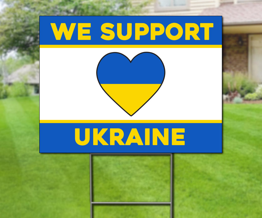 We Support Ukraine Yard Sign - Milweb1