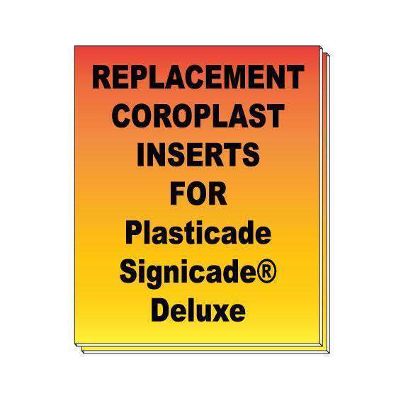 Double Sided - Replacement Coroplast Inserts for Plasticade Signicade® Deluxe - Milweb1