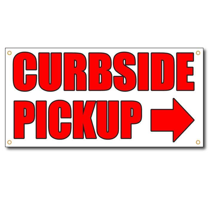 Curbside Pick Arrow Right - 13oz Vinyl Banner