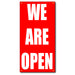 We Are Open Vertical - 13oz Vinyl Banner - Milweb1