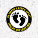Be Smart & Stand 6' Apart Feet- Social Distancing Floor Decal - Milweb1