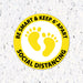 Be Smart & Stand 6' Apart Feet- Social Distancing Floor Decal - Milweb1