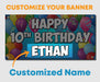 Happy Birthday Custom Name & Age - Vinyl Banner Sign - Milweb1