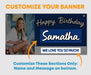 Happy Birthday Custom Image, Wording & Color - Vinyl Banner Sign - Milweb1