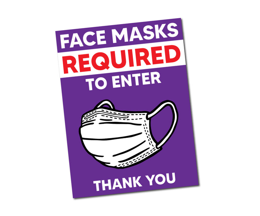 Face Mask Required To Enter Window Decal 7.5” X 10” - Milweb1