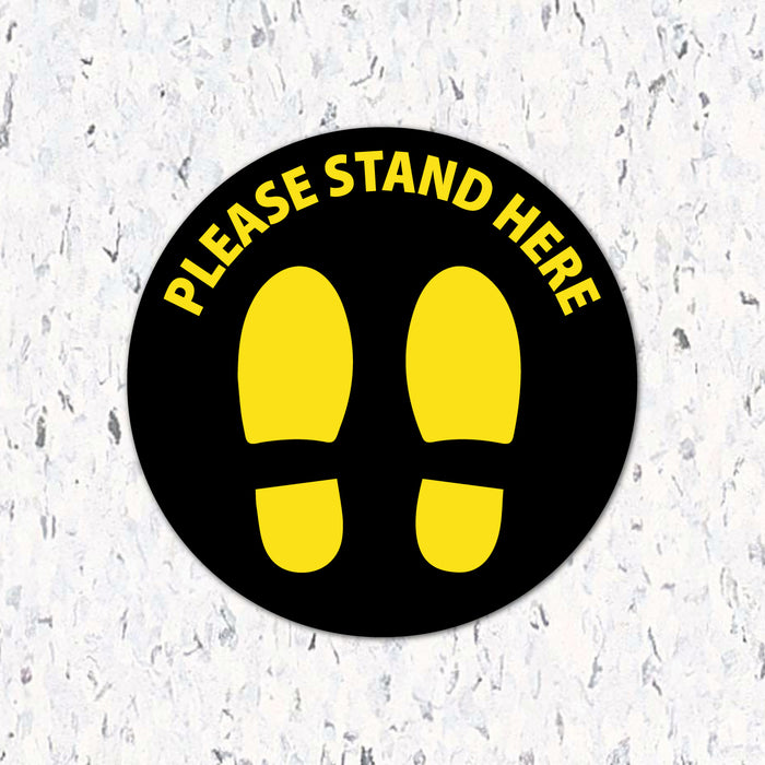 Please Stand Here with Feet - Floor Decal - Milweb1