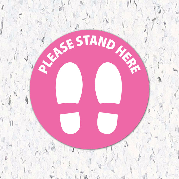 Please Stand Here with Feet - Floor Decal - Milweb1