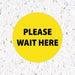 Please Wait Here Circle - Floor Decal - Milweb1