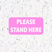 Social Distancing Floor Decals - Please Stand Here - Rectangle Pack - Milweb1