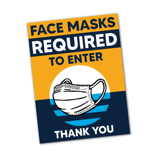 Milwaukee Flag Themed - Face Mask Required To Enter Window Decal 7.5” X 10” - Milweb1