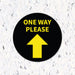 One Way Please Arrow - Floor Decal - Milweb1