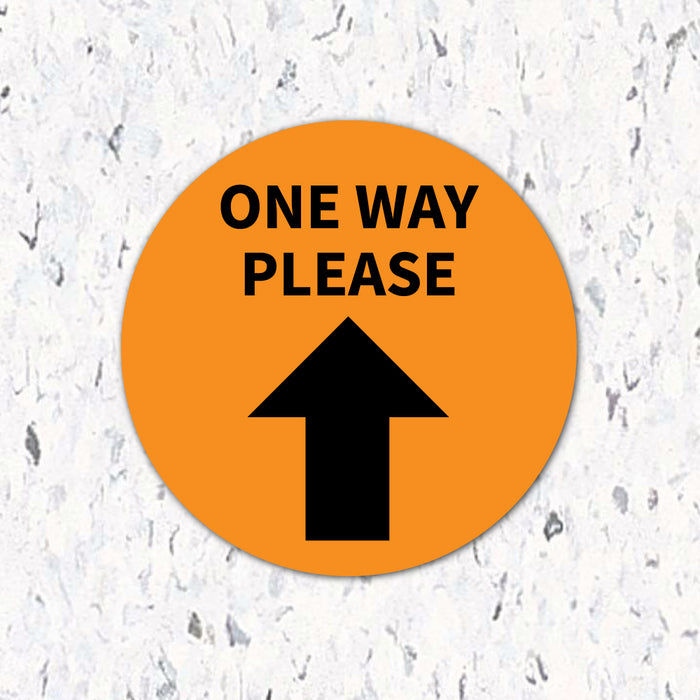 One Way Please Arrow - Floor Decal - Milweb1