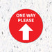 One Way Please Arrow - Floor Decal - Milweb1