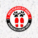 Pets Please Sit Here / Humans Stand Here - Floor Decals - Milweb1