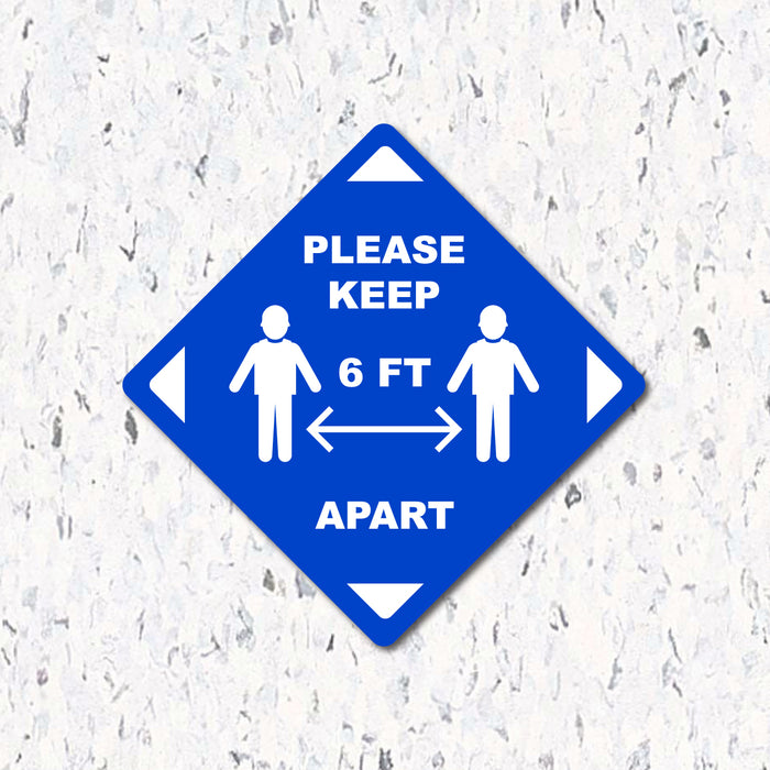 Please Keep 6 Feet Apart - Diamond Shaped - Milweb1