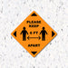 Please Keep 6 Feet Apart - Diamond Shaped - Milweb1