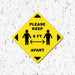 Please Keep 6 Feet Apart - Diamond Shaped - Milweb1