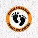 Please Stand Here Feet - Social Distancing Floor Decal - Milweb1