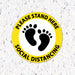 Please Stand Here Feet - Social Distancing Floor Decal - Milweb1