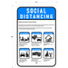 Social Distancing Sign 12"x18" - Milweb1