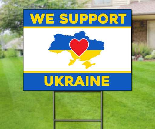 We Support Ukraine Yard Sign - Milweb1