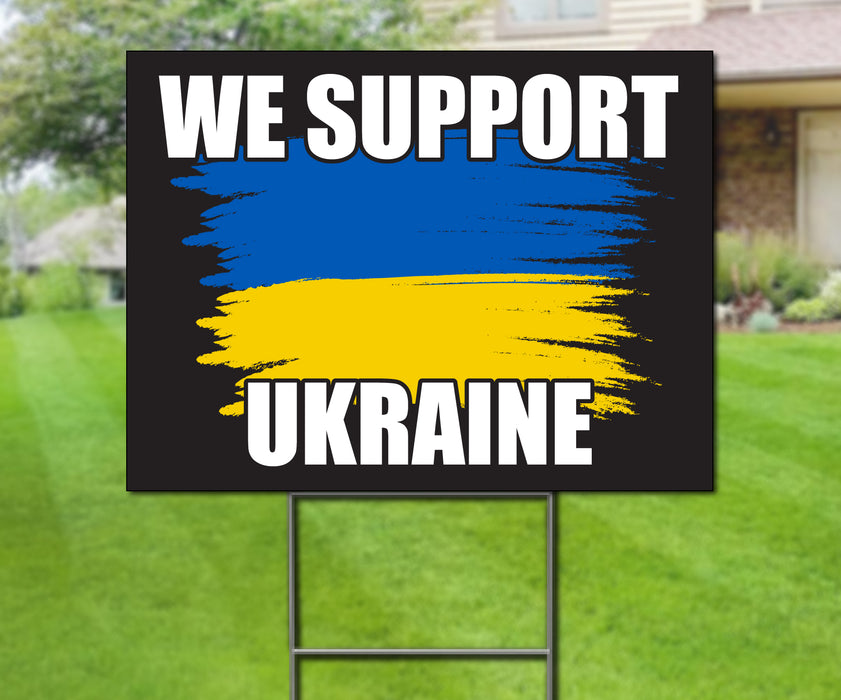 We Support Ukraine Yard Sign - Milweb1