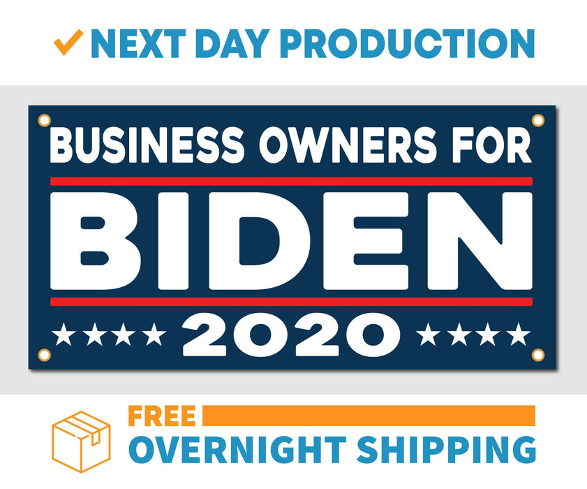 Business Owners for Joe Biden 2020 - Vinyl Banner - Sign - Free Overnight Shipping - Milweb1