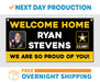 Welcome Home U.S. Army / United States Military Customizable with Photo - Vinyl Banner - Sign - Free Overnight Shipping - Milweb1