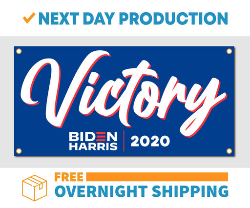 Victory President Joe Biden 2020 - Vinyl Banner - Sign - Free Overnight Shipping - Milweb1