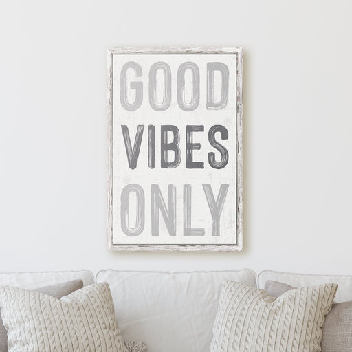 Good Vibes Only | Sign Motivation Entrepreneur Grind Hustle Success Execution Office Inspiration Wall Decor Canvas Print