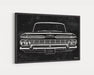 1959 Chevrolet Chevy Impala 283 CarGrilleArt™ | Sign Car Auto Man Cave Art Grill Garage Men Gifts Wall Decor Canvas Print