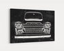 1959 Apache Chevrolet Chevy Truck CarGrilleArt TM | Sign Car Auto Man Cave Art Grill Garage Men Gifts Wall Decor Canvas Print