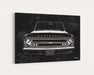 1967 C10 Chevrolet Chevy Truck CarGrilleArt TM | Sign Car Auto Man Cave Art Grill Garage Men Gifts Wall Decor Canvas Print