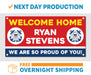 Welcome Home U.S. Coast Guard / United States Customizable - Vinyl Banner - Sign - Free Overnight Shipping - Milweb1