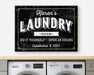 Laundry Room Sign / Laundry Room Decor Personalized Vintage Modern Farmhouse Housewarming Vintage Rustic Custom | Wall Decor Canvas Print