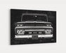 1964, 1965, 1966  GMC Truck CarGrilleArt TM | Sign Car Auto Man Cave Art Grill Garage Men Gifts Wall Decor Canvas Print