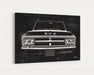 1969 GMC Truck CarGrilleArt TM | Sign Car Auto Man Cave Art Grill Garage Men Gifts Wall Decor Canvas Print