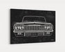 1964 Chevrolet Chevy Impala CarGrilleArt™ | Sign Car Auto Man Cave Art Grill Garage Men Gifts Wall Decor Canvas Print - Milweb1