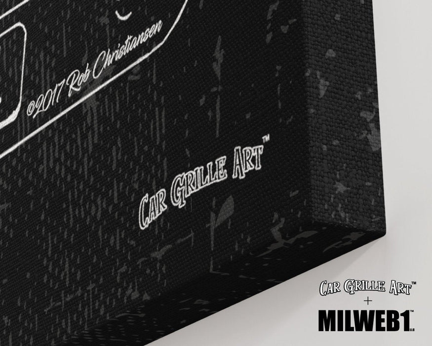 1950 Chevy De Luxe Fleetline Styleline CarGrilleArt TM | Man Cave Art Grill Garage Wall Decor Canvas Print - Milweb1