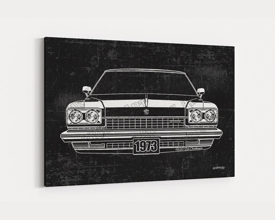 1973 Buick Electra CarGrilleArt TM | Sign Car Auto Man Cave Art Grill Garage Men Gifts Wall Decor Canvas Print