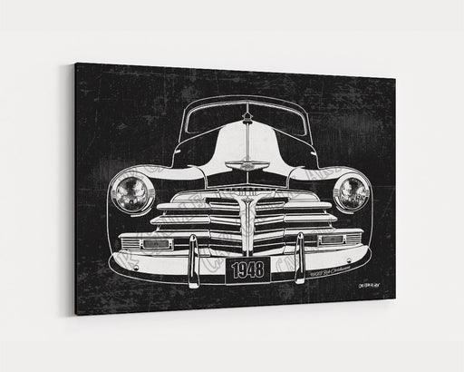 1948 Chevy Fleetline Fleetmaster Stylemaster CarGrilleArt TM |  Man Cave Art Grill Garage Wall Decor Canvas Print
