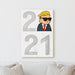 Wallstreet Bets Dude Guy WSB Reddit 2021 | Sign Work Funny Office Inspiration Wall Decor Canvas Print