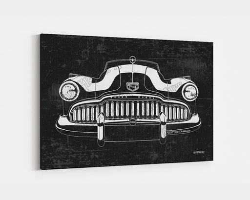 1949 Buick Super CarGrilleArt TM | Sign Car Auto Man Cave Art Grill Garage Men Gifts Wall Decor Canvas Print