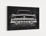 1957 Pontiac Bonneville CarGrilleArt™ | Sign Car Auto Man Cave Art Grill Garage Men Gifts Wall Decor Canvas Print