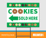Cookies Sold Here / Girl Scout Sale - Double Sided Yard Sign with Stakes Sign - Milweb1